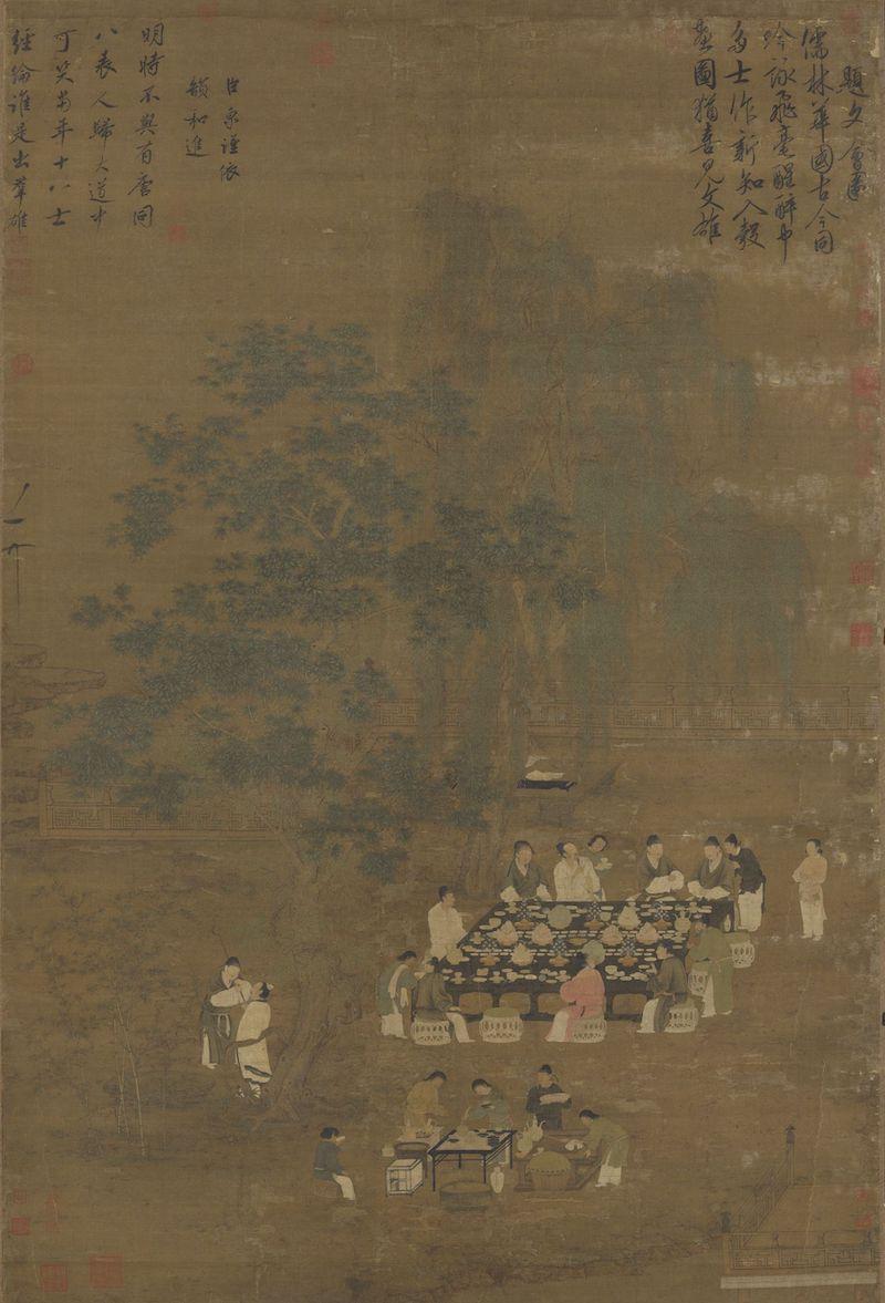 重拾“围炉煮茶”文化，一起看看故宫藏画里的“围炉煮茶”[精制钢围炉茶桌](图5)